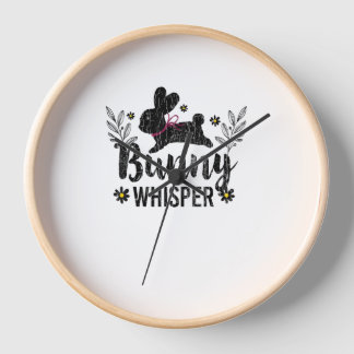 Horloge Bunny Whisperer Funny Lapin Graphisme lapin