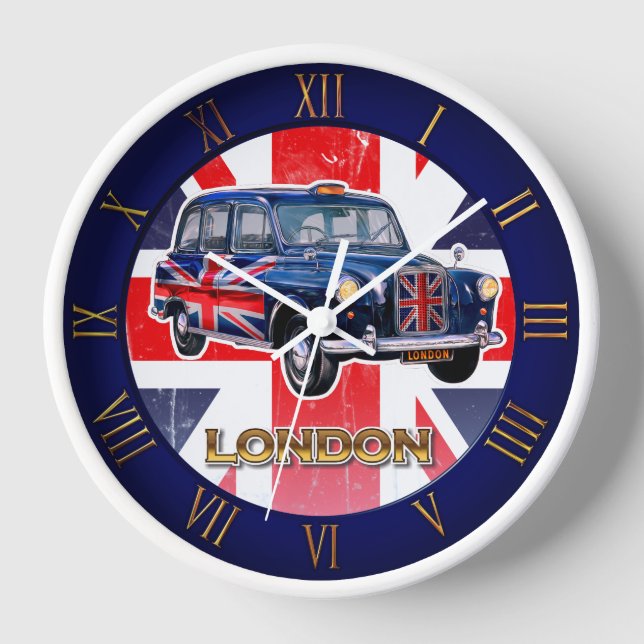 Horloge Cabine noire vintage Londres (Recto)