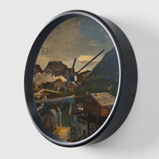 Horloge Cabine sur Mountain Lake, par Gary Poling (Angle)