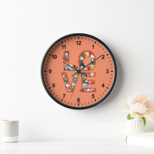 Horloge cacahuètes - AMOUR