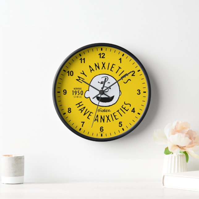 Horloge cacahuètes | Charlie Brown Nervous depuis 1950 (Maison)