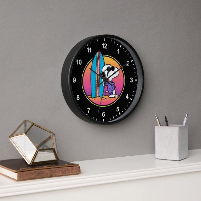 Horloge cacahuètes | Snoopy Beach Beagle (Bureau)