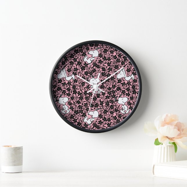 Horloge cacahuètes | Snoopy Flower Vine Motif (Maison)