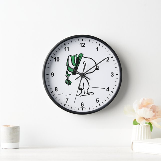 Horloge cacahuètes | Snoopy Green Casquette de neige (Maison)