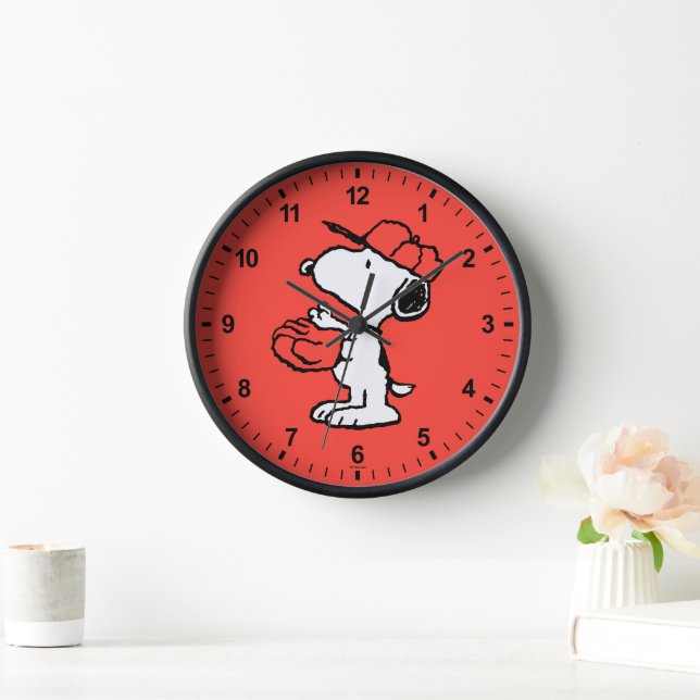 Horloge cacahuètes | Snoopy Making the Catch (Maison)