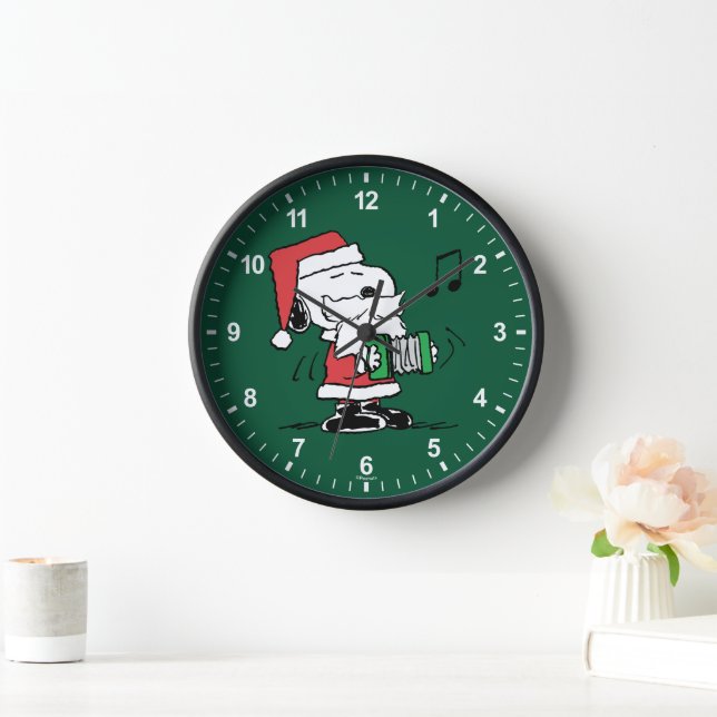 Horloge cacahuètes | Snoopy Santa Claus Accordian (Maison)