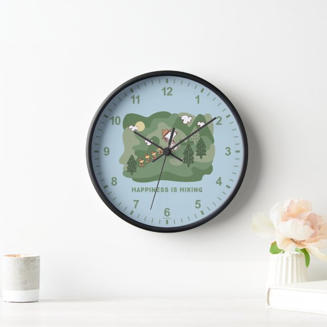 Horloge cacahuètes | Snoopy & Woodstock Le bonheur est Ran (Maison)
