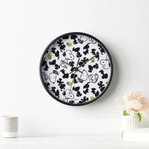 Horloge cacahuètes   Snoopy & Woodstock Shadow Motif
