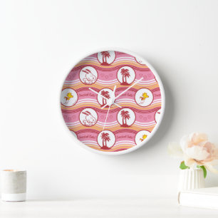 Horloge cacahuètes   Snoopy & Woodstock Tropical Cutie