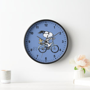 Horloge cacahuètes   Vélo Snoopy & Woodstock