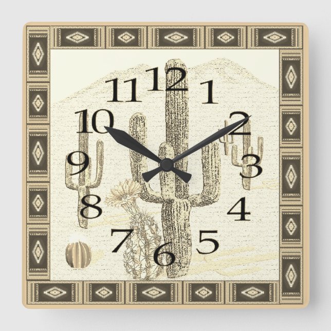 Horloge Cactus Sud-Ouest (Recto)