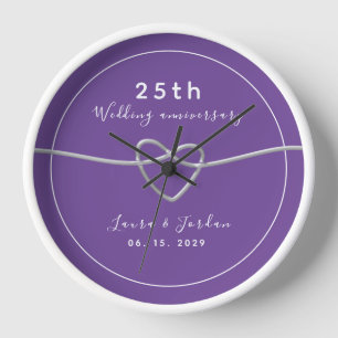 Horloge Cadeau de 25e anniversaire de mariage pour couple