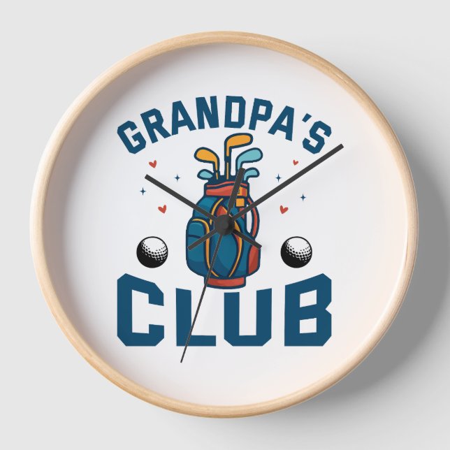 Horloge Cadeau du club de golf de grand-père (Recto)