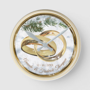 Horloge cadeau Mariage de Noël blanc