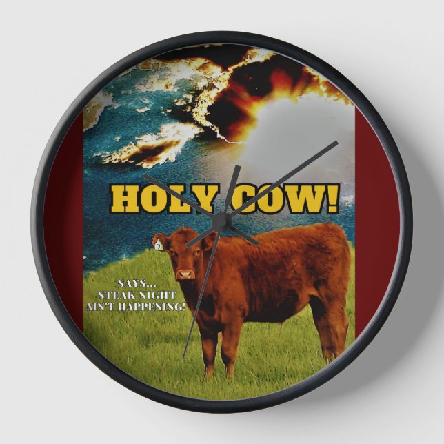 Horloge Cadeau végétarien, Steak - Ce n'est pas pour le dî (Recto)