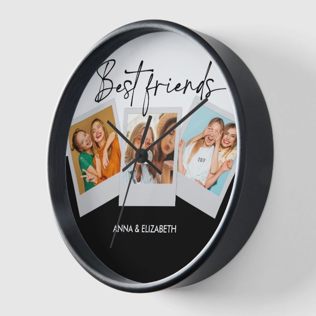 Horloge Cadeaux BESTIE personnalisés BFF Anniversaire Phot (Angle)
