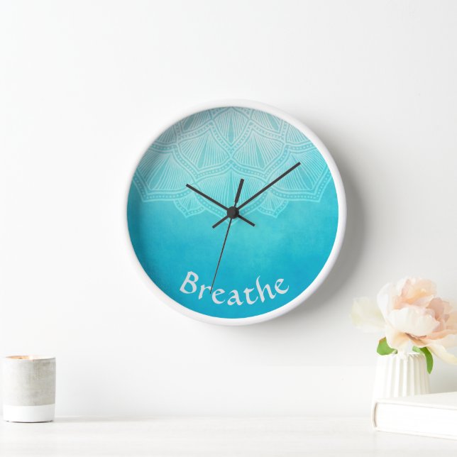 Horloge Cadran bleu turquoise foncé (Maison)