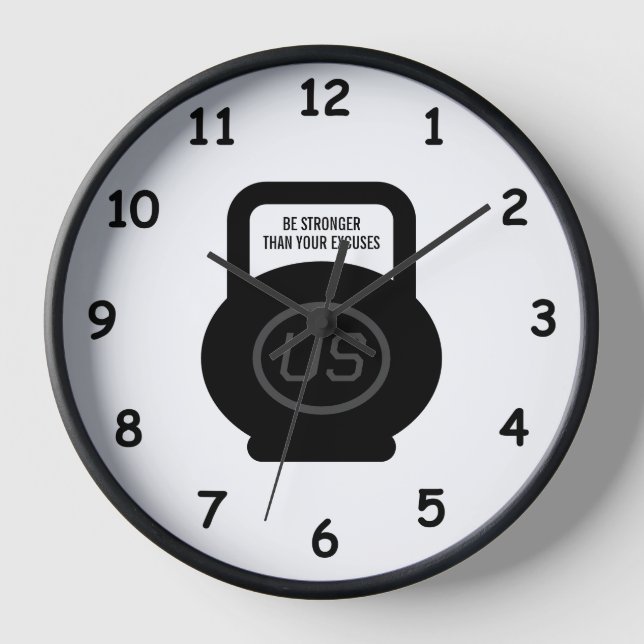 Horloge Cadran de gym avec citation de fitness personnalis (Recto)