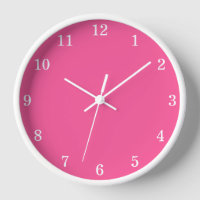Cadran mural minimaliste élégant rose chaud