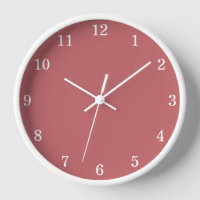 Cadran mural minimaliste rose poussiéreux