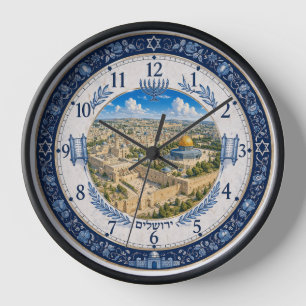 Horloge Cadran traditionnel inspiré de la Judaica