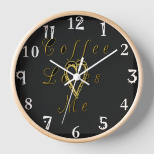 Horloge Café aime J'aime le café