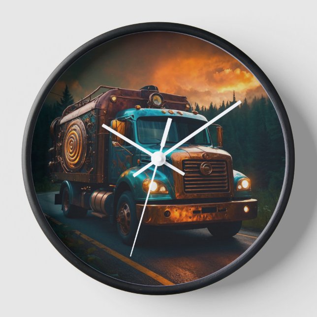 Horloge Camion-feu Steampunk (Recto)