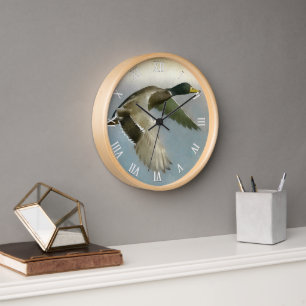 Horloge Canard sauvage en vol