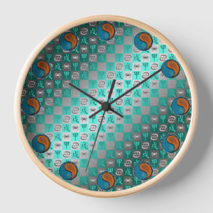 Horloge Cancer & Chien de Bois