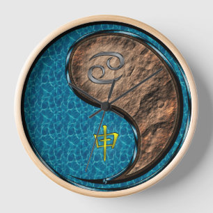 Horloge Cancer & Singe Terre