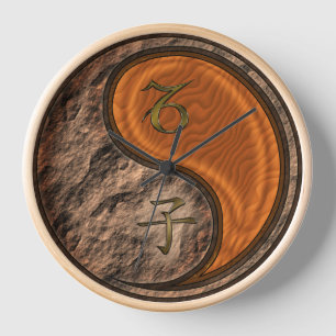 Horloge Capricorne & Rat de bois