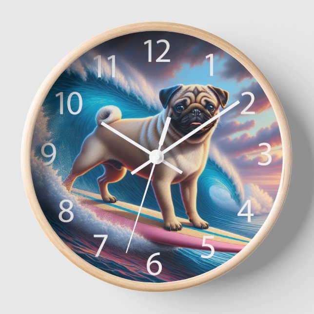 Horloge Carlin de surf Whimsical (Recto)