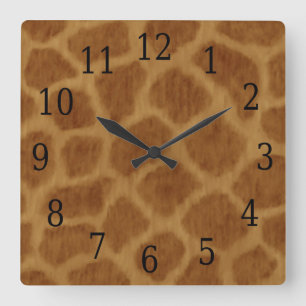 Horloge Carré de Giraffe