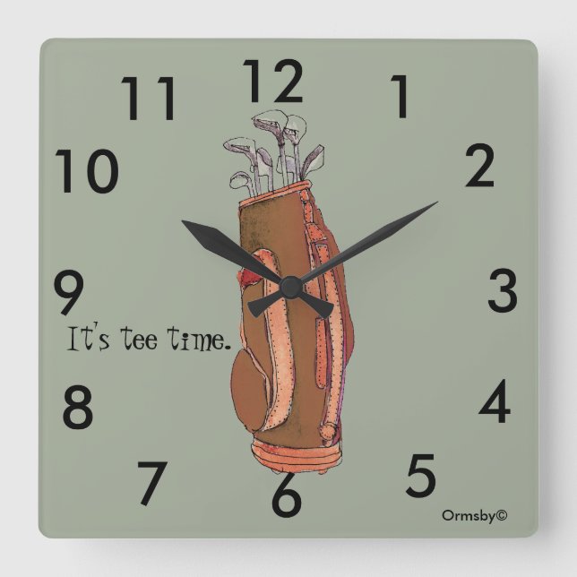 Horloge Carré du temps de golf (Recto)