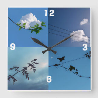 Horloge Carré minimaliste