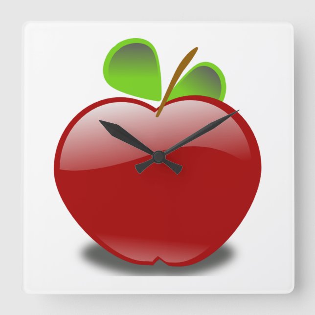 Horloge Carré rouge Apple (Recto)