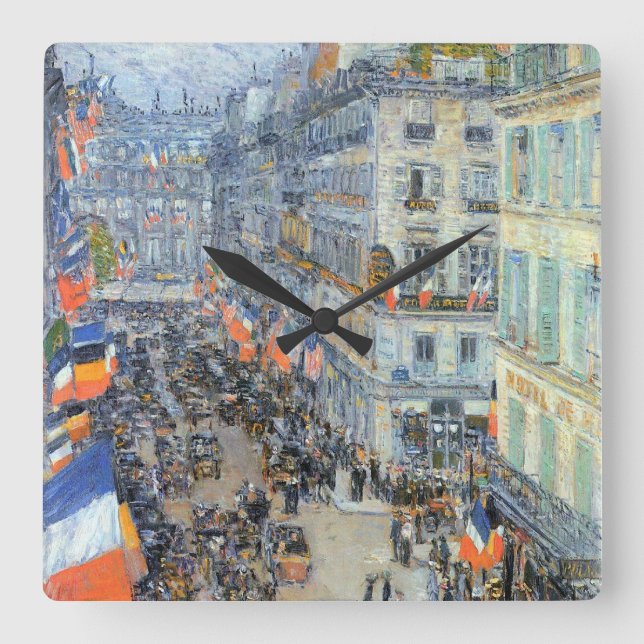 Horloge Carrée 14 juillet, rue Daunou par Childe Hassam (Recto)