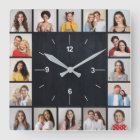 16 Collage Photo Clôture en Bois Faux Sombre