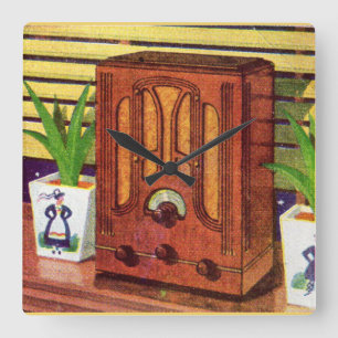 Horloge Carrée 1937 cathedral radio