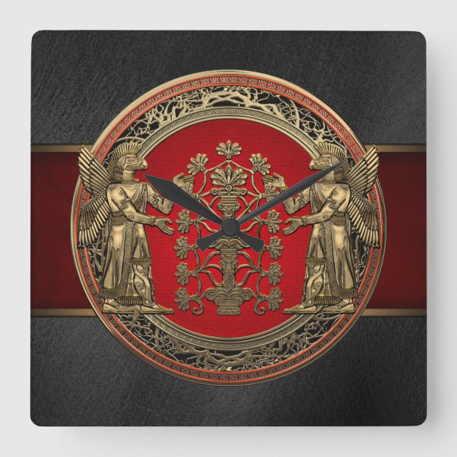 Horloge Carrée [200] Two Gold Ninurtas with Tree of Life (Recto)