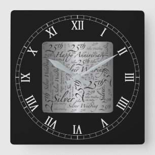 Horloge Carrée 25e anniversaire