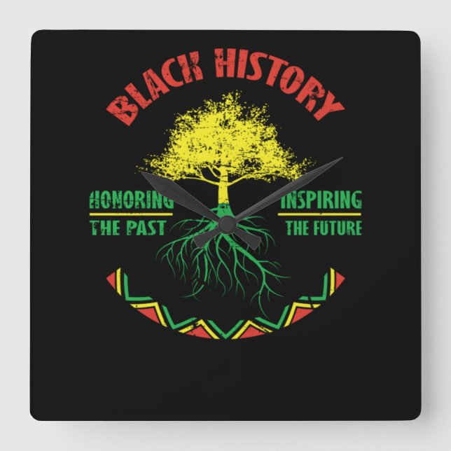 Horloge Carrée 26 Black History Month African Pride Apparel Venin (Recto)