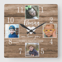 4 Photo Rustique Grange Wood Love You Nonna Grandk