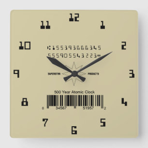 Horloge Carrée 500 ans de simulation atomique