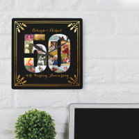 50e Wedding Anniversary Black and Gold Photo