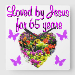 HORLOGE CARRÉE 65E ANNIVERSAIRE RELIGIEUX