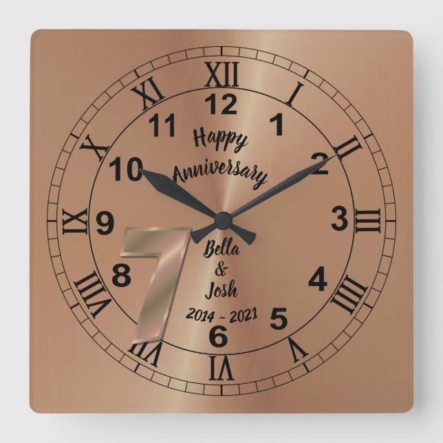 Horloge Carrée 7th Copper Anniversary Venin Idea (Recto)