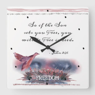 Horloge Carrée 8h36 de John si le fils vous place libres,