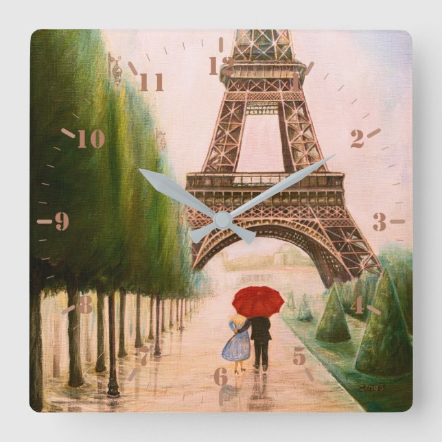 Horloge Carrée A la Tour Eiffel (Recto)