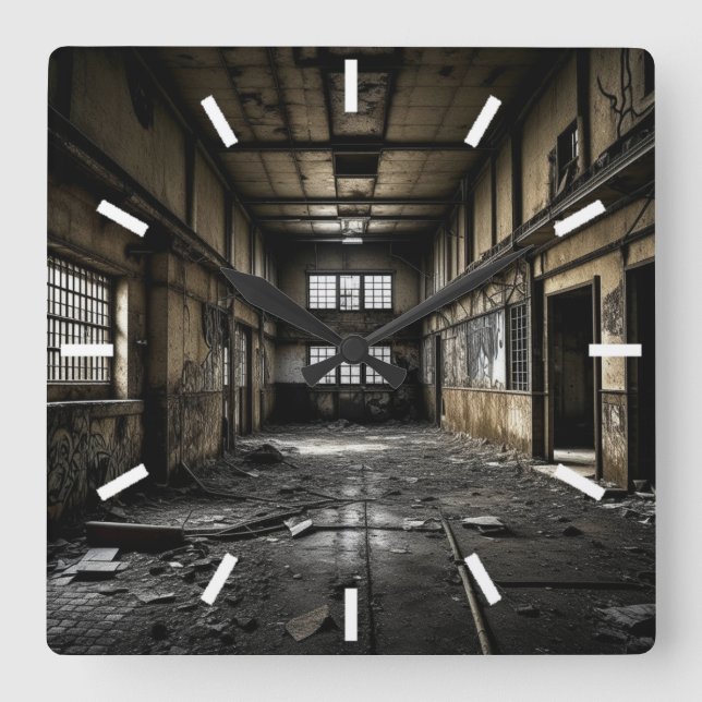 Horloge Carrée À l'intérieur d'une station abandonnée (Recto)